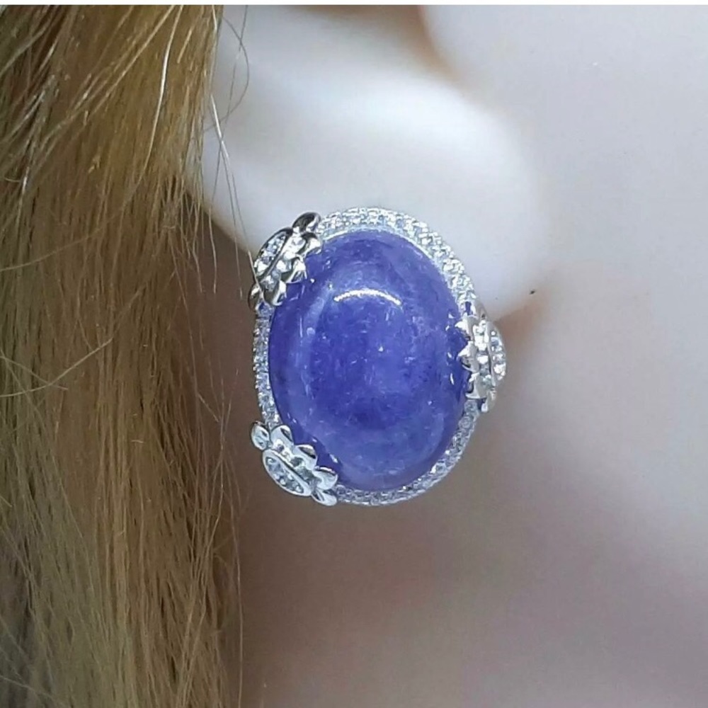 ⭐️ 24 hour SALE⭐️ Great Deal! 
NWOT 21.20CTW GENUINE TANZANITE,SAPPHIRE EARRINGS